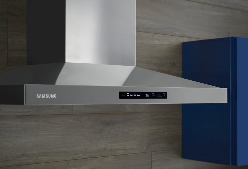 Samsung NK36K7000WS 36 Inch Smart Wall Mount Chimney Range Hood with WiFi and Bluetooth