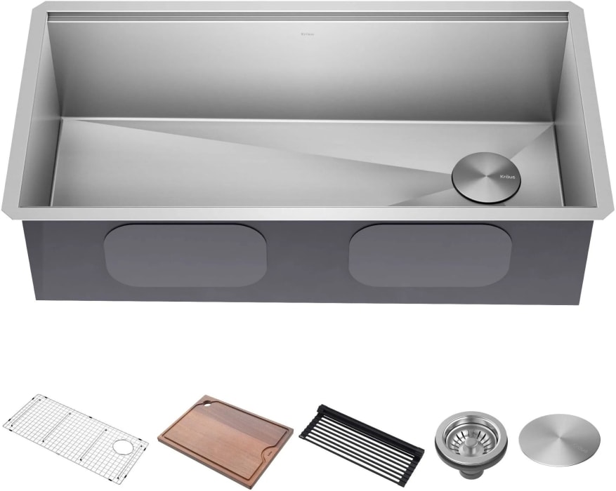 新品登場 36 KWU11036 Kraus Inch Single Workstation Undermount Kore™ キッチン家電