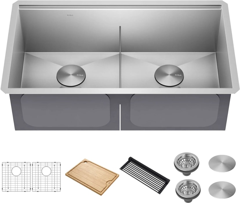 『4年保証』 Kraus Steel Stainless Workstation Kore Inch 33 KWU11233 キッチン家電