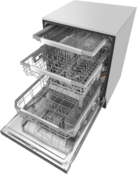 LG LDP6797BD 24 Inch Fully Integrated QuadWash™ Smart Dishwasher with ...