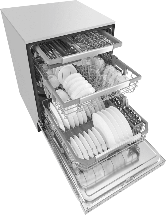 LG LDP6797ST 24 Inch Fully Integrated QuadWash™ Smart Dishwasher with
