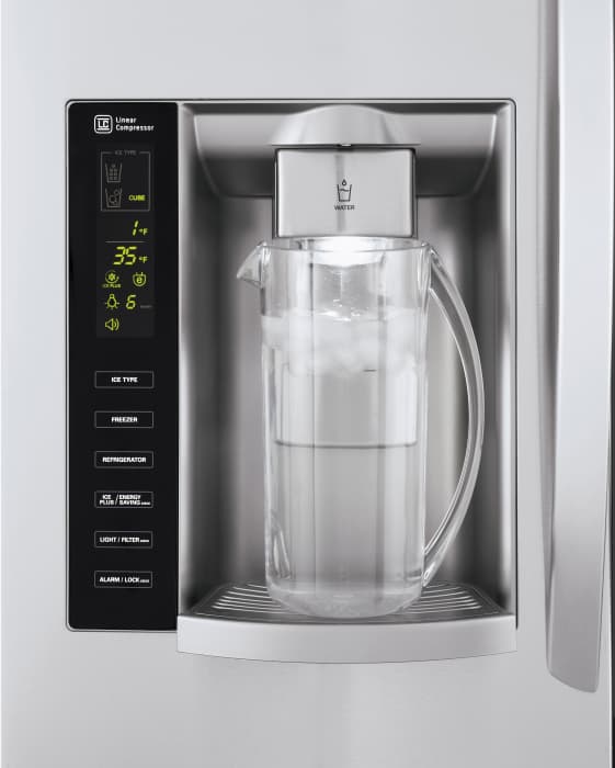 LG LFX25974ST 36 Inch French Door Refrigerator with Slim SpacePlus™ Ice ...