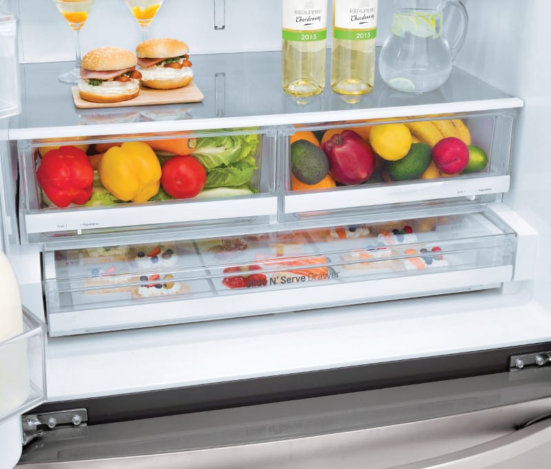 LG LFXC22526S 36 Inch Counter Depth Smart French Door Refrigerator with