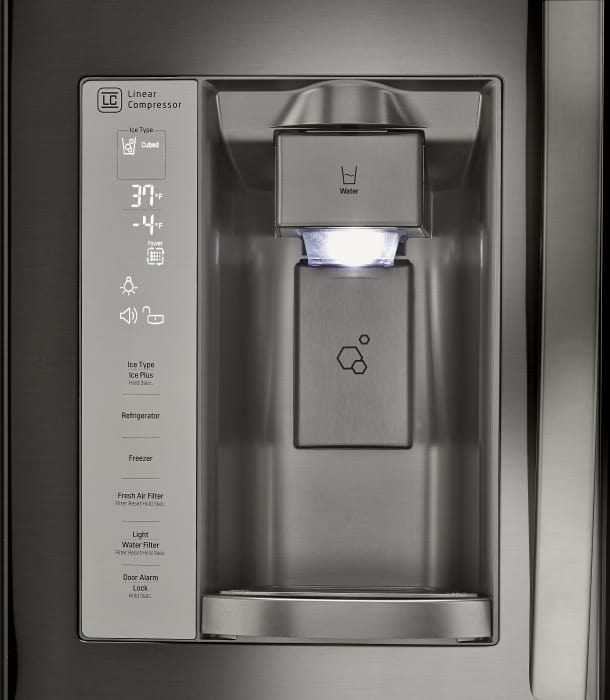 LG LFXS24623D 33 Inch French Door Refrigerator with Slim SpacePlus® Ice ...