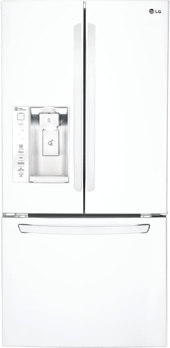 LG LFXS24623W 33 Inch French Door Refrigerator with Slim SpacePlus 