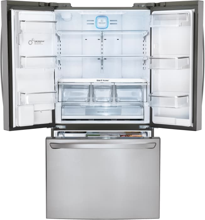 LG LFXS30726S 36 Inch French Door Refrigerator with Slim SpacePlus® Ice ...