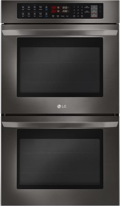 Lg Lwd3063bd 30 Inch Double Electric Wall Oven With Convection Easyclean Self Clean Brilliant Blue Interior 9 4 Cu Ft Total Capacity 8 Pass Broil Element 12 Hr Shut Off Nfc Tag Technology And Broiler Pan - 23 Inch Double Wall Oven
