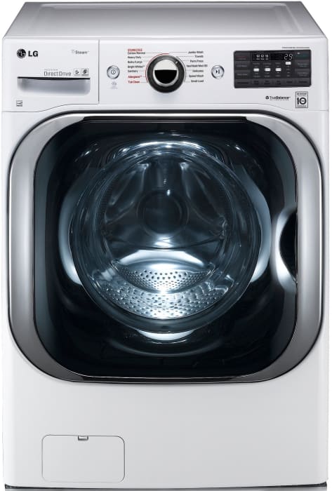 LG TurboWash 5.2-cu ft High Efficiency Stackable Steam Cycle Smart  Front-Load Washer (Black Steel) ENERGY STAR