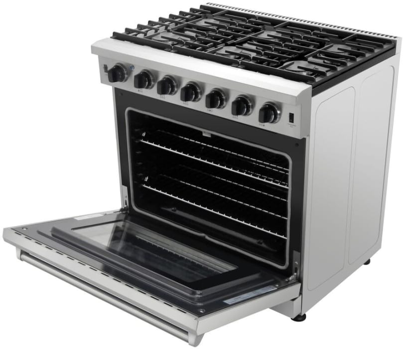 Thor Kitchen LRG3601U 36 Inch Professional Gas Range with 6 Sealed