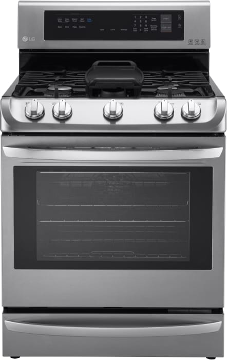 Lg Lrg4115st 30 Inch Gas Range With Probake Convection Lg Ultraheat 18 500 Btu Burner Easyclean Mode Glass Touch Controls Griddle Accessory 5 Sealed Burners 6 3 Cu Ft Oven And Warming Drawer