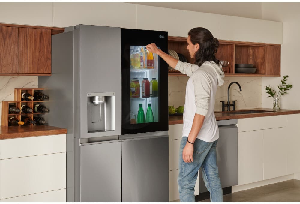 LG LRSOS2706S 36 Inch Smart Side by Side InstaView Refrigerator with 27