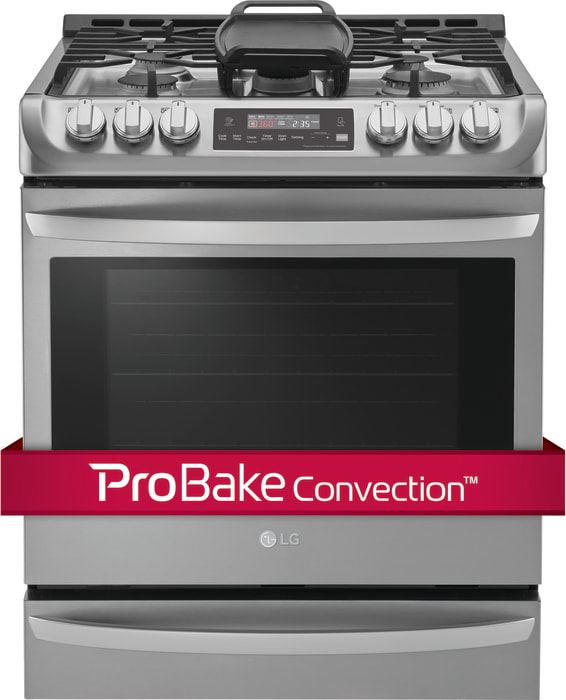 LG LSG4513ST 30 Inch Slidein Gas Range with 5 Sealed Burners, 6.3 cu