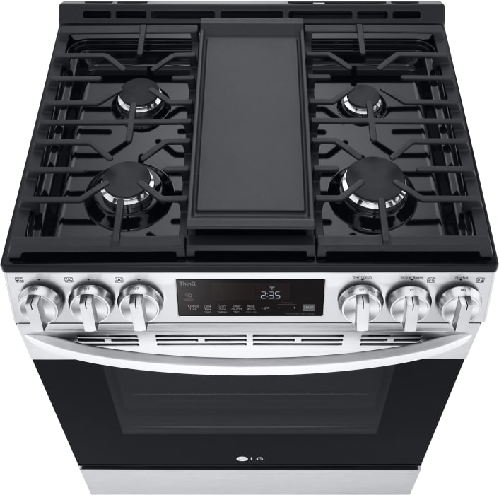 LG LSGL5833F 30 Inch SlideIn Smart Gas Range with 5 Sealed Burners, 5.