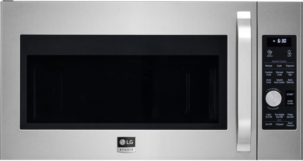Lg Lsmc3086ss 30 Inch Over The Range Convection Microwave With 1 7 Cu Ft Capacity 2 Speed 300 Cfm Exhaust Sensor Cooking 1650w Cook Power Sensor Defrost And 50w Halogen Lights