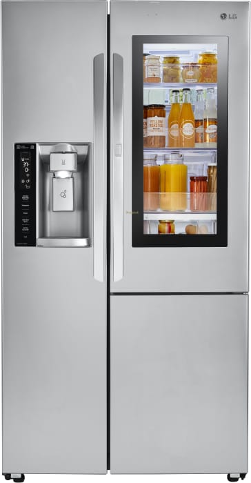 Lg Lsxc22396s 36 Inch Counter Depth Side By Side Smart Refrigerator With 21 7 Cu Ft Capacity Instaview Door In Door Wi Fi Slim Spaceplus Ice System Water Filter Adjustable Glass Shelving And Energy Star Stainless