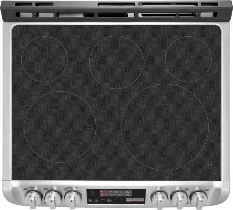 LG LTE4815ST 30 Inch SlideIn Electric Smart Range with 5 Element Burners, Double Oven, 7.3 Cu
