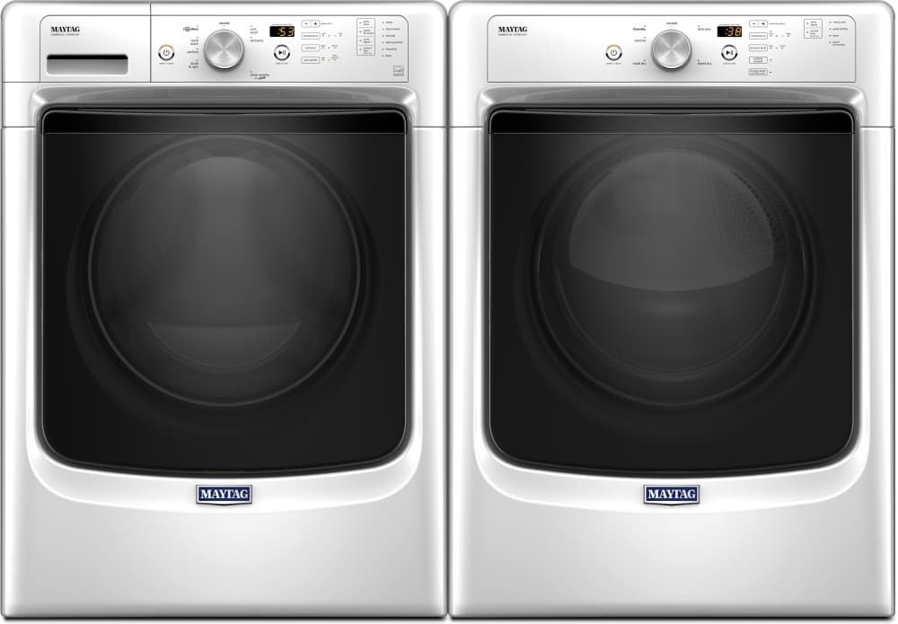 Maytag MED3500FW 27 Inch Electric Dryer with Power Dry, Wrinkle Prevent Option, Sanitize, Extra