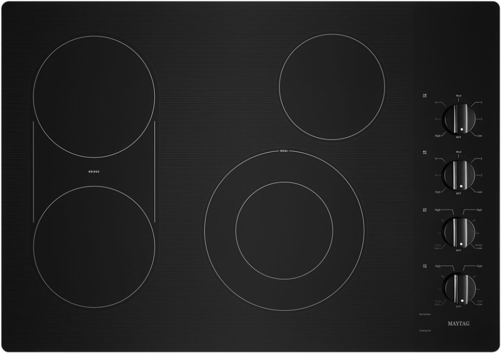 Maytag MEC8830HB 30-Inch Electric Cooktop with Reversible Grill