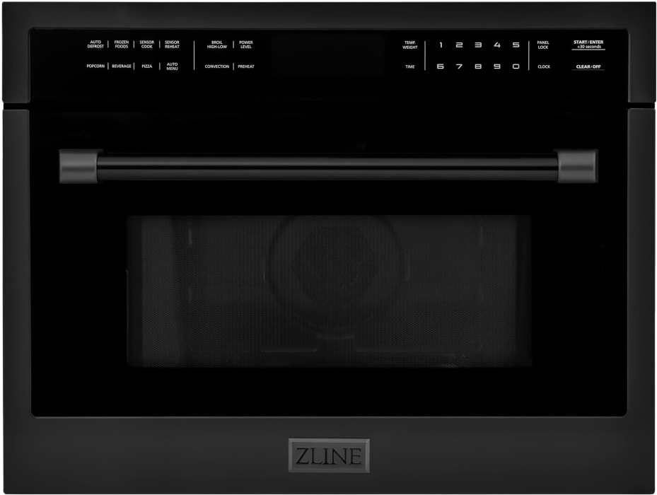 ZLINE MWO24BS 24 Inch Built-In Convection Microwave Oven with 1.6