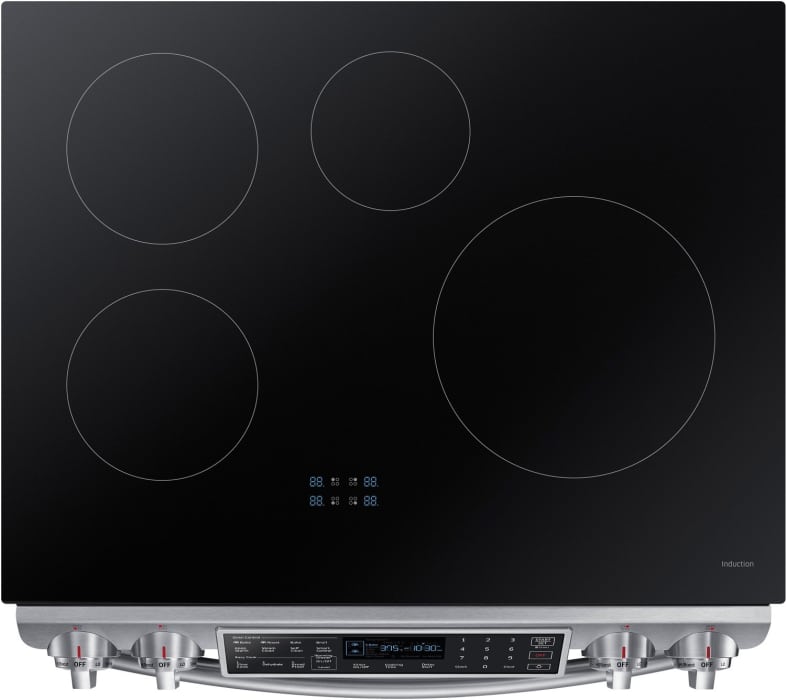 Samsung NE58K9560WS 30 Inch Induction Slidein Range with 4 Induction
