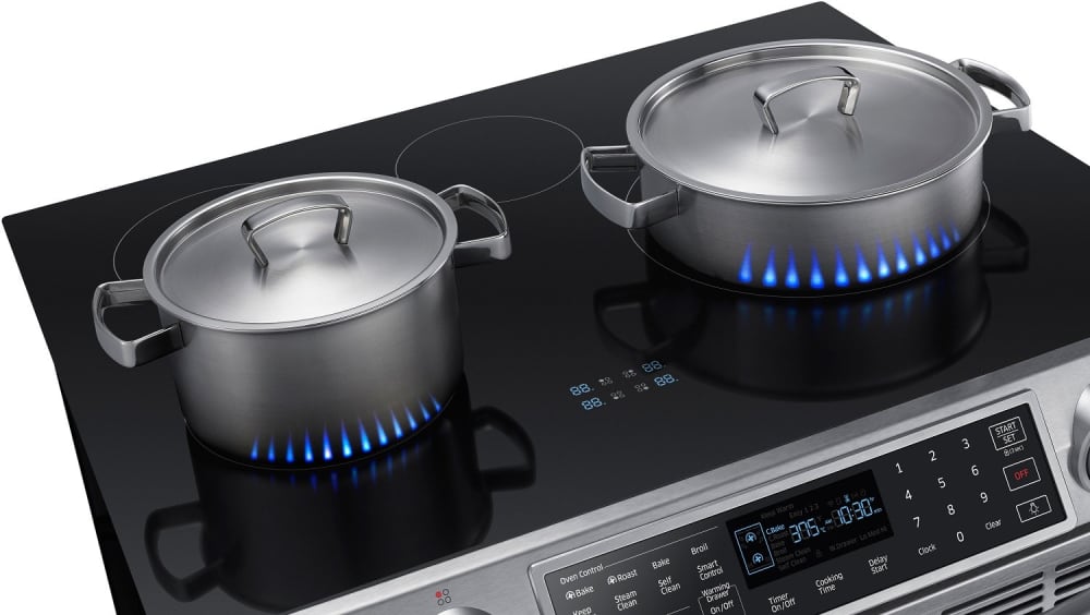 Samsung NE58K9560WS 30 Inch Induction Slidein Range with 4 Induction