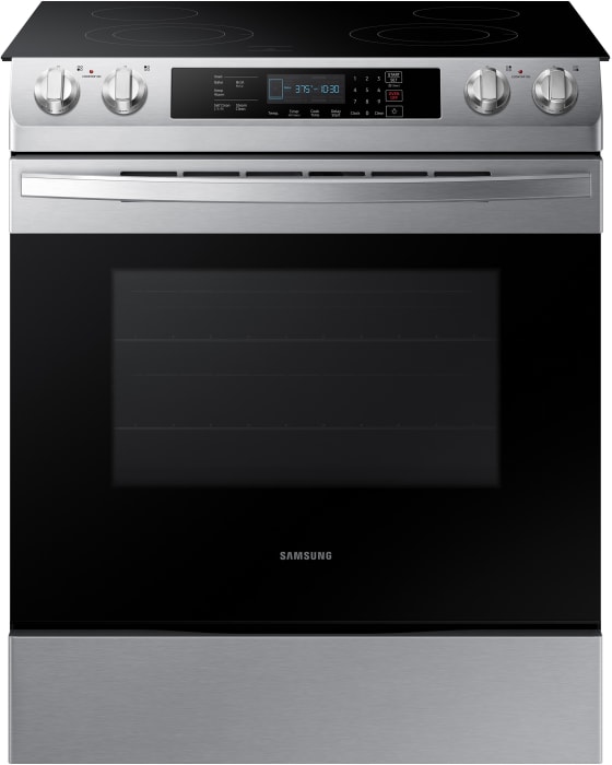 Samsung Ne58r9311ss 30 Inch Slide In Electric Range With Flexible Dual Ring Elements Steam Clean Touch Controls Child Lock Storage Drawer 5 8 Cu Ft Capacity Ada Compliant And Sabbath Mode
