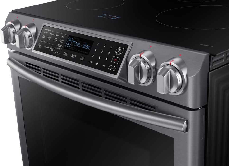 Samsung NE58R9560WG 30 Inch Induction Slidein Range with 4 Induction Elements, 5.8 cu. ft. Dual