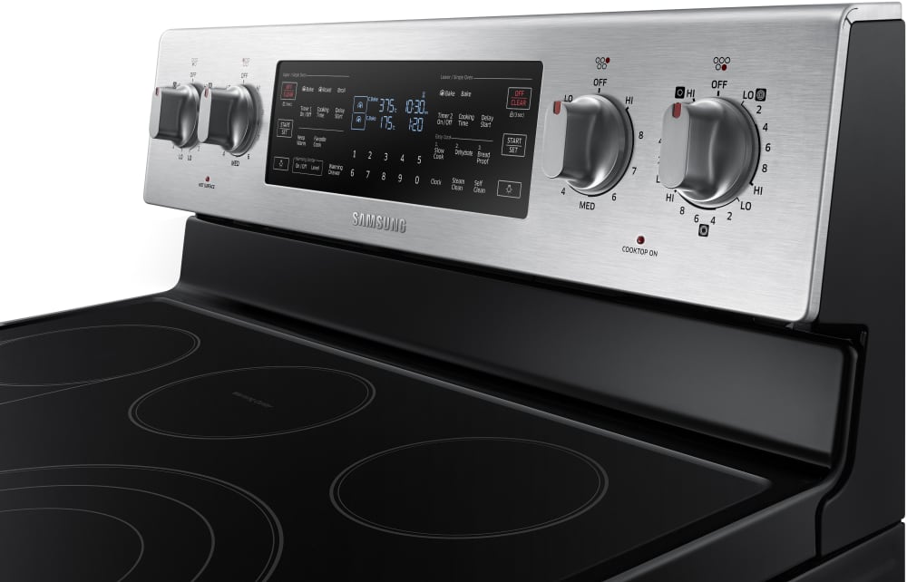 Samsung NE59J7850WS 30 Inch Freestanding Electric Range with 5 Heating