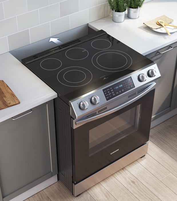 Samsung NE63T8311SS 30 Inch SlideIn Electric Smart Range with 5