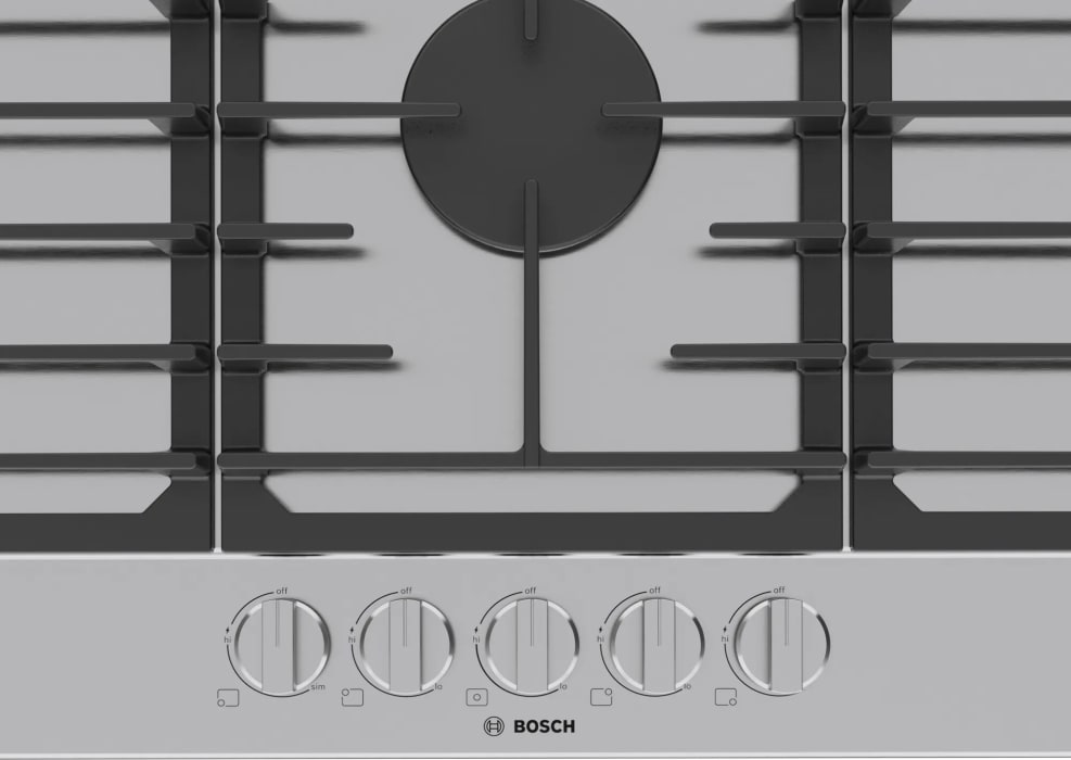 Bosch NGM3650UC 36 Inch Gas Cooktop with 5 Sealed Burners, Continuous ...