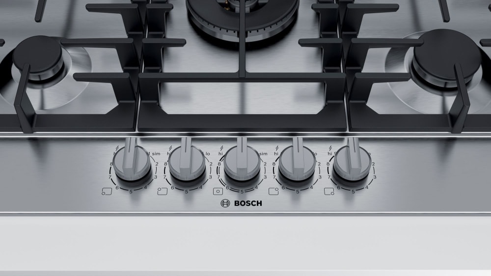 Bosch NGM8058UC 30 Inch Gas Cooktop with 5 Sealed Burners, Cast Iron