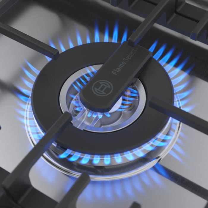 Bosch NGMP058UC 30 Inch Gas Cooktop with 5 Sealed Burners, Continuous Cast Iron Grates, Dual