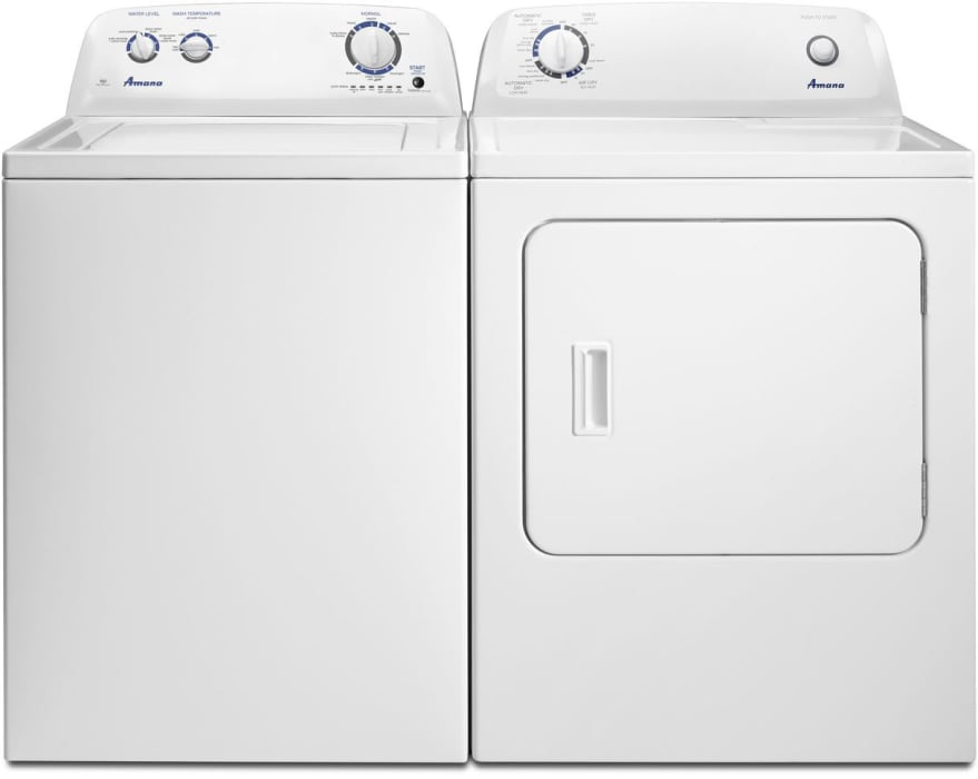 Amana AMWADREW1 SidebySide Washer & Dryer Set with Top Load Washer
