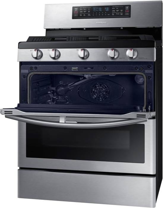 Samsung NX58K7850SS 30 Inch Flex Duo Gas Range with Dual Doors, 5.8 cu. ft. Oven Capacity, 5