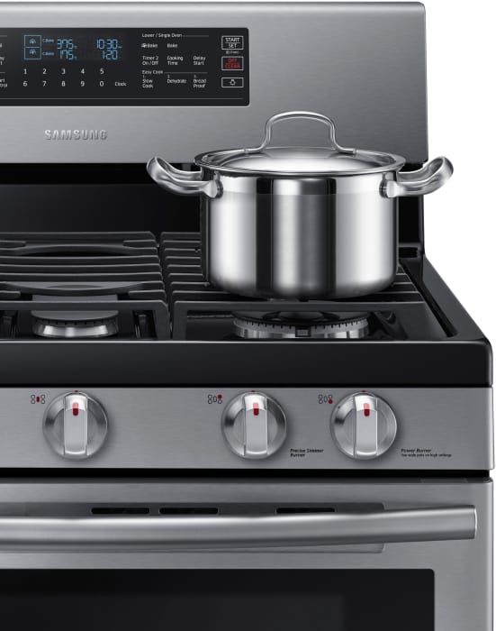 Samsung NX58K7850SS 30 Inch Flex Duo Gas Range with Dual Doors, 5.8 cu