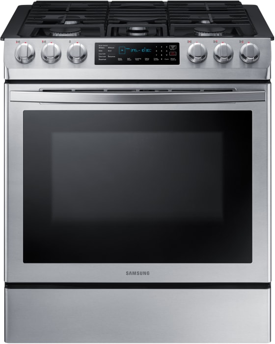 Samsung Nx58r9421ss 30 Inch Slide In Gas Range With Flexible Cooktop Fan Convection Self Clean Wi Fi Enabled Slide In Design Glass Touch Controls Griddle Storage Drawer And Sabbath Mode Stainless Steel