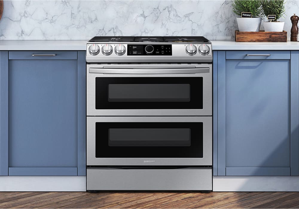 Samsung NX60T8751SS 30 Inch Slidein Gas Smart Range with 5 Sealed
