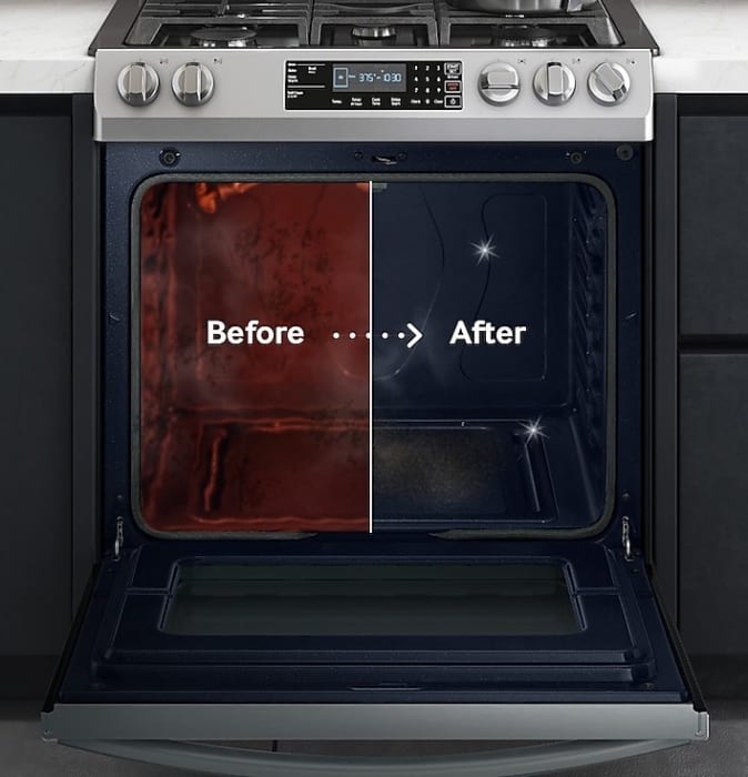 Samsung NX60T8111SS 30 Inch SlideIn Gas Smart Range with 5 Sealed