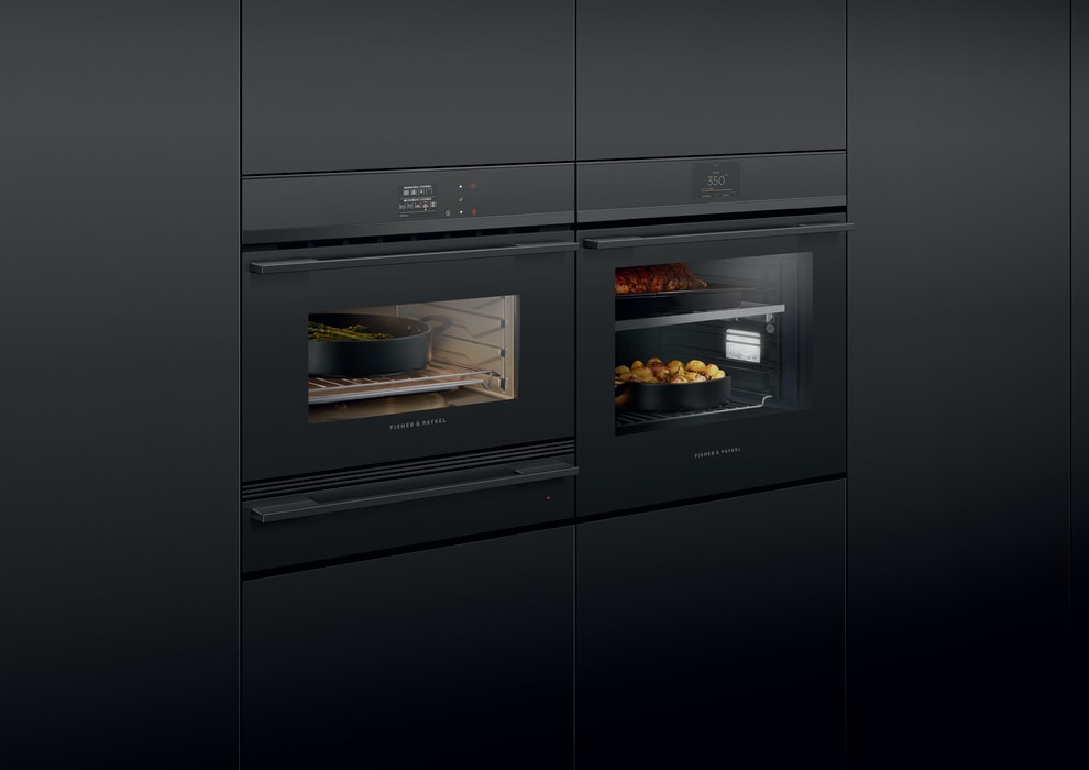 Fisher & Paykel OM24NDBB1 24 Inch Single Convection Speed Electric Wall Oven with 1.3 cu. ft