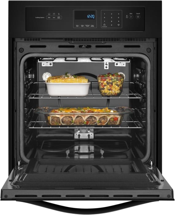 Whirlpool WOS51ES4EB 24 Inch Single Electric Wall Oven with 3.1 cu. ft