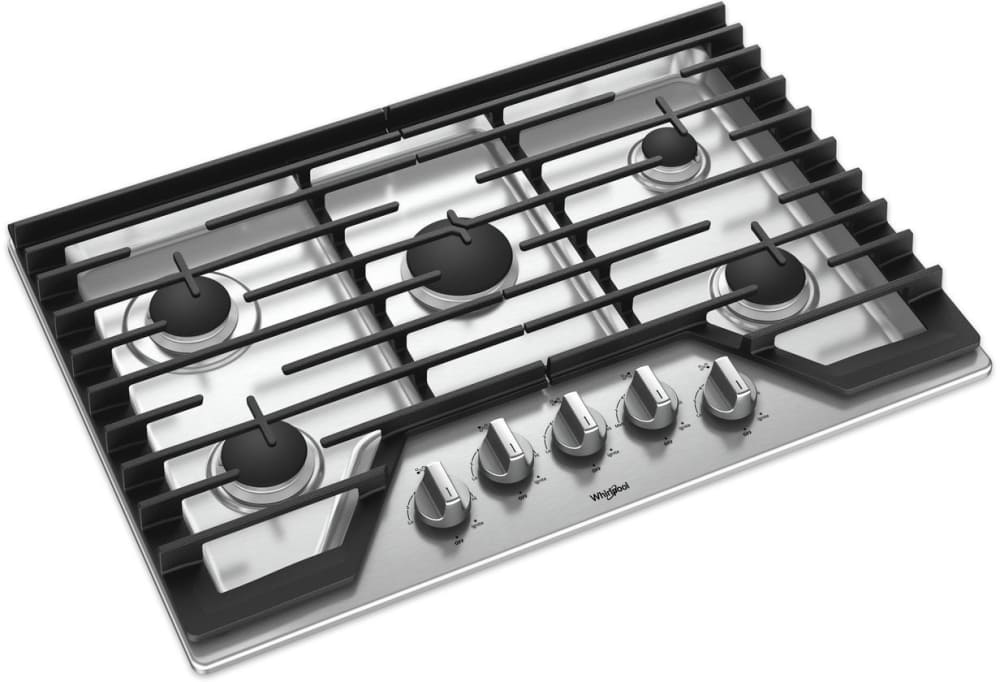Whirlpool WCG77US0HS 30 Inch Gas Cooktop with 5 Sealed Burners, EZ2