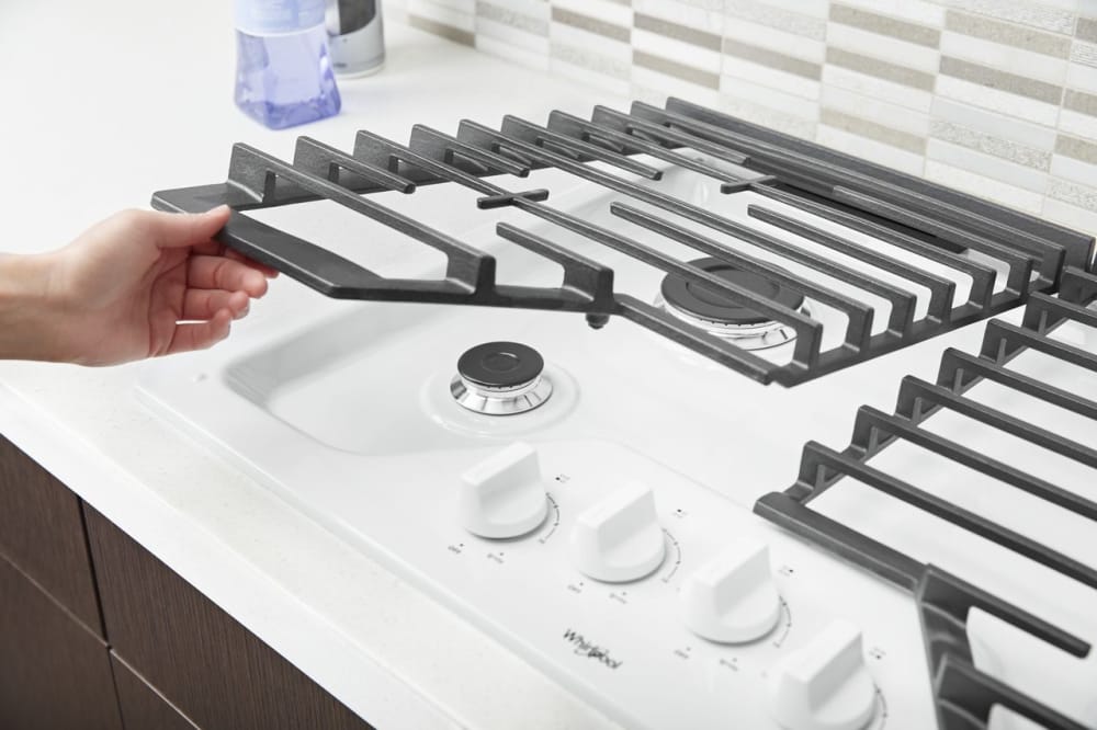 Whirlpool WCG55US0HW 30 Inch Gas Cooktop with 4 Sealed Burners, EZ2