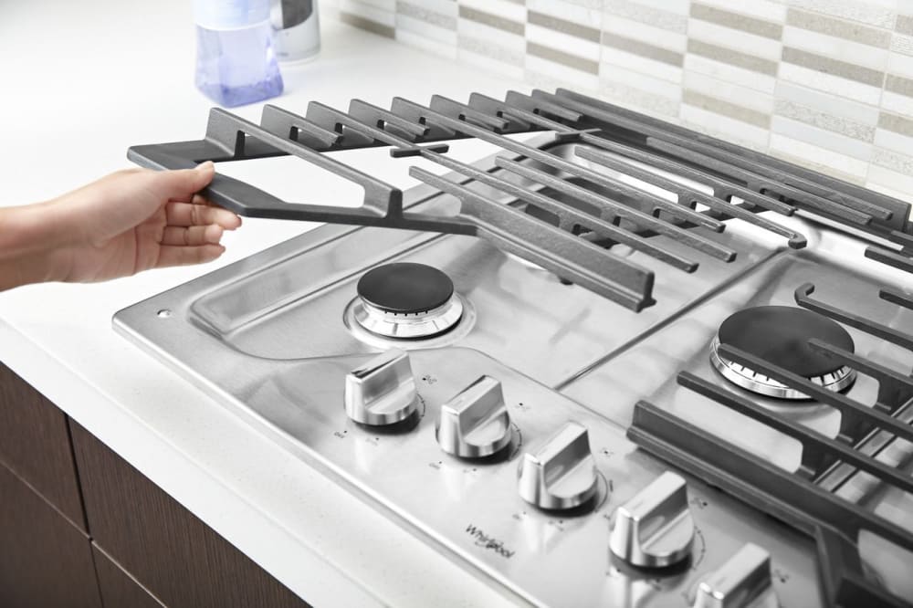 Whirlpool WCG97US0HS 30 Inch Gas Cooktop with 5 Sealed Burners, EZ2