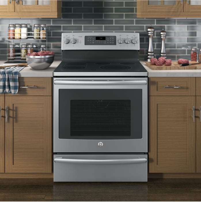 GE PB930SJSS 30 Inch Freestanding Electric Range with True Convection