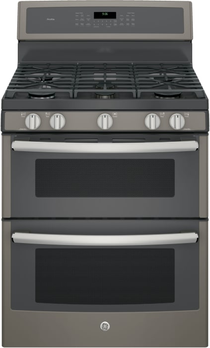 Ge Pgb960eejes 30 Inch Freestanding Double Oven Gas Range With Convection Chef Connect Reversible Grill Griddle Steam Self Clean Power Boil Burners 5 Sealed Burners 6 8 Cu Ft Oven And Star K Certified Sabbath