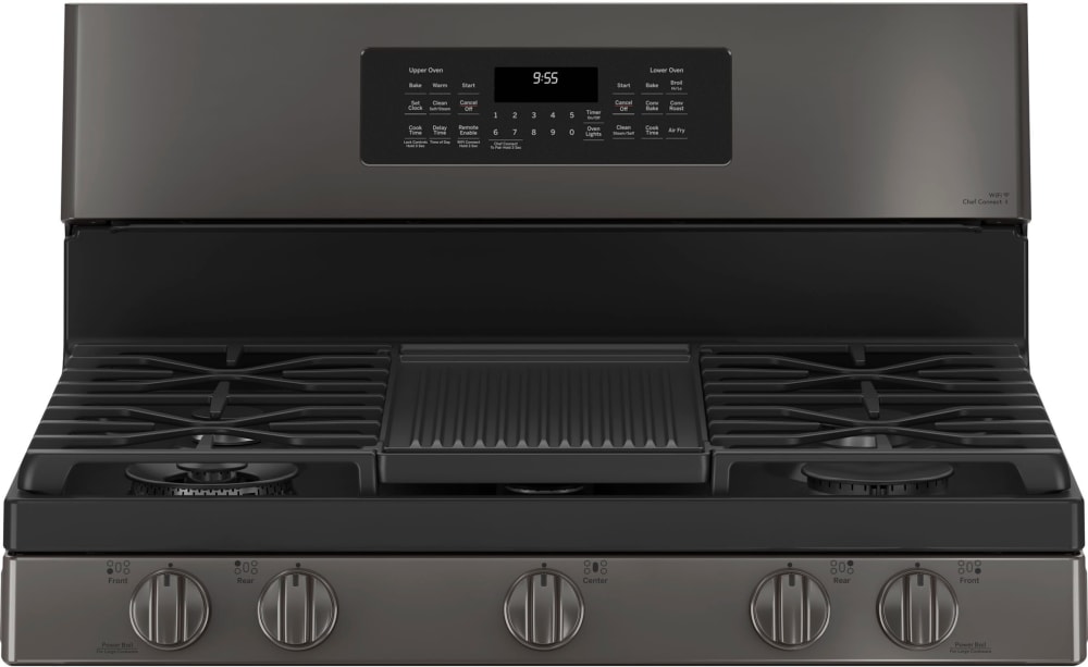 GE PGB965BPTS 30 Inch Smart Gas Double Oven Range with 5 Sealed Burners