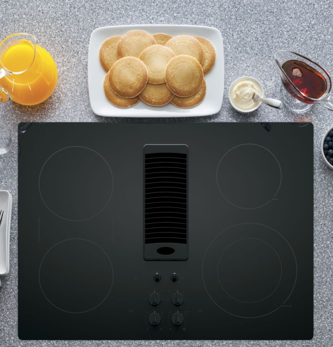 GE PP9830DJBB 30 Inch Smoothtop Electric Cooktop with 4 Burners, 3