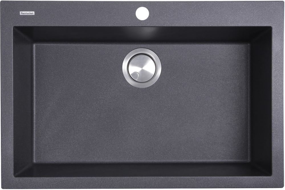 kontroversiel Blænding råb op Nantucket Sinks PR3020DMBL 30 Inch Dual Mount Granite Composite Kitchen Sink  with Dual Mount Design, Heat Resistant and Scratch Resistant: Matte Black