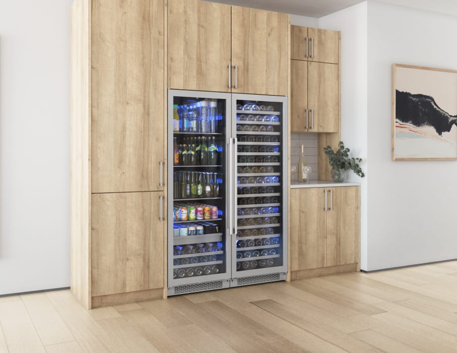Zephyr PRW24F01BG 24 Inch Single Zone Wine Cooler with 15.72 Cu. Ft