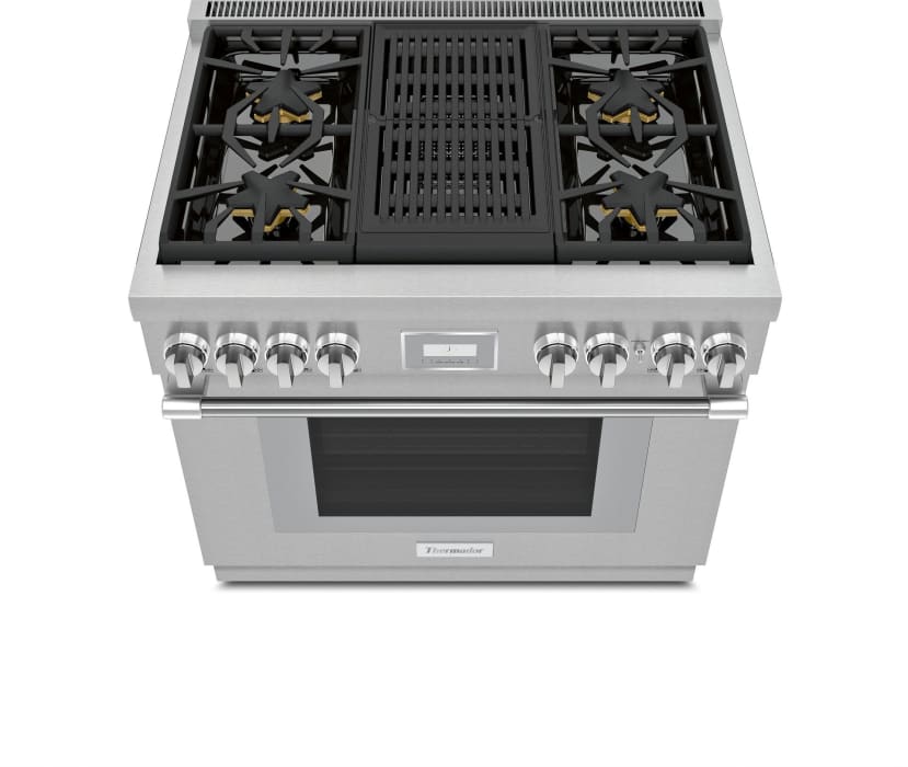 Thermador PRD364WLHU 36 Inch Freestanding Professional Dual Fuel Smart Range with 4 Sealed